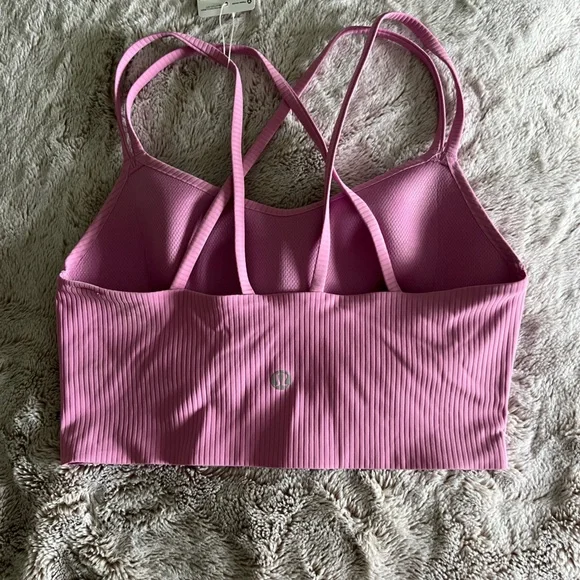 Lululemon Athletica Pink Like a Cloud Longline Bra - Picture 2 of 4